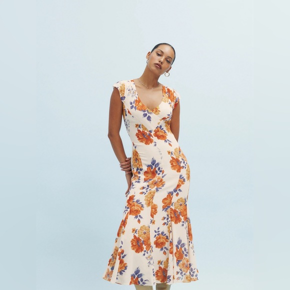 Reformation Baden Midi Dress in Hari, brand new, never worn, never washed. - Picture 6 of 15